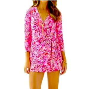 Lilly Pulitzer Karlie Wrap Romper Small Perfect Condition